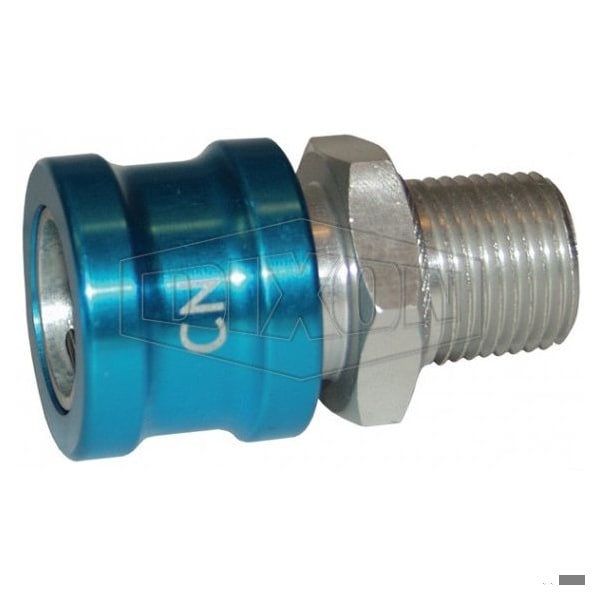 FloMAX Standard Coolant Nozzle Ball Lock, 1/2 in Nominal, MNPT, Aluminum, Domestic